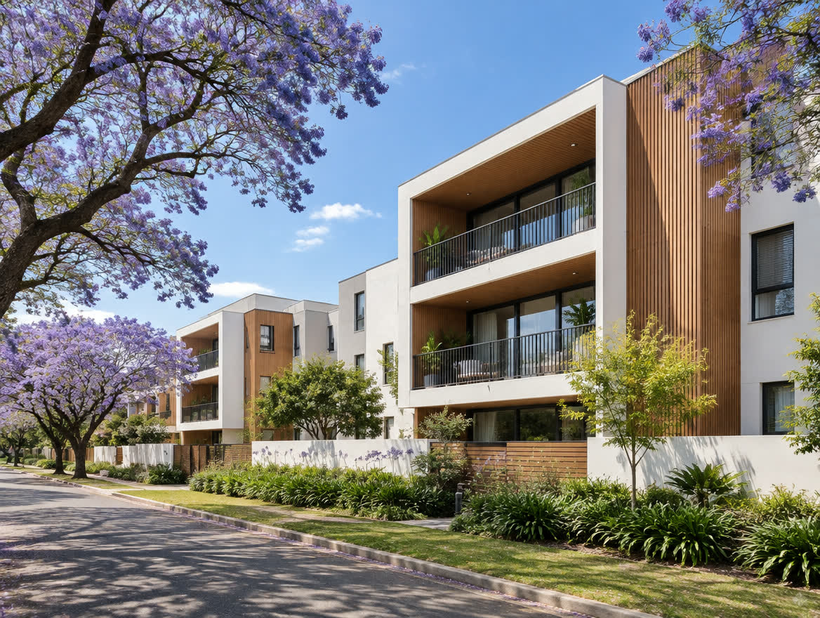 Apartment complex in a leafy Johannesburg suburb